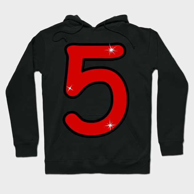 fifth, five, number five, 5 years, 5 year old, number 5,  Numeral 5,  5rd birthday gift, 5rd birthday design, anniversary, birthday, anniversary, date, Hoodie by grafinya